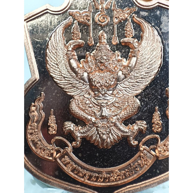 🦅 “Double Divine Deities” Coin – Garuda & Lord Vesuwanna Royal Kathina 2018 Edition, Wat San Ma Mao, Chiang Rai (Copper Fire-Surface Finish)