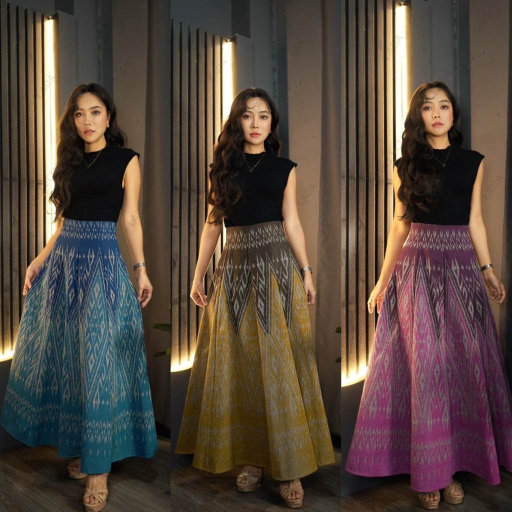 New Two-Tone 8-Piece Cotton Pleated Skirt – High Waist Design with Zipper Back | S–XL Sizes for Women One-Sake.com ฟ้า / L ฟ้า / S ฟ้า / M ฟ้า / S-ฟ้า / M-ฟ้า / L-ฟ้า / XL-เหลือง / S-เหลือง / M-เหลือง / L-เหลือง / XL-ชมพู / S-ชมพู / M-ชมพู / L-ชมพู / XL-