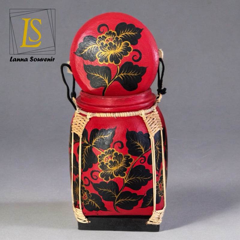 Lanna Bamboo Rice Box with Floral Pattern – Handmade Thai Storage Jar in 18x29cm | Decorative &amp; Functional Bamboo Basket from Northern Thailand One-Sake.com D4 D1 D3 D1-D3-D4-D5-D2-D6-D7-D8-D9-D10-D11-D12-D13-D14-D15-D16-D17-D18-D19-D20-D21-D22-D23-D24-D25 Premium paint-D26-D27 Premium1-D28-D29-D30-D31-D32-D33-D34-D35-D36-