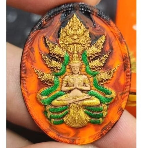 ✨ The Sovereign Phaya Mucalinda Naga King: Kathin 2024 (B.E. 2567) Masterpiece Edition by Phra Arjan Sirichai, Wat Rong Kham Luang – Authentic Thai Sacred Medallion for Absolute Protection, Infinite Wealth, and Spiritual Ascension ✨