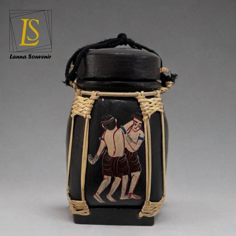 Handmade Thai Decorative Jar for Unique Traditional Home Decor Black 1