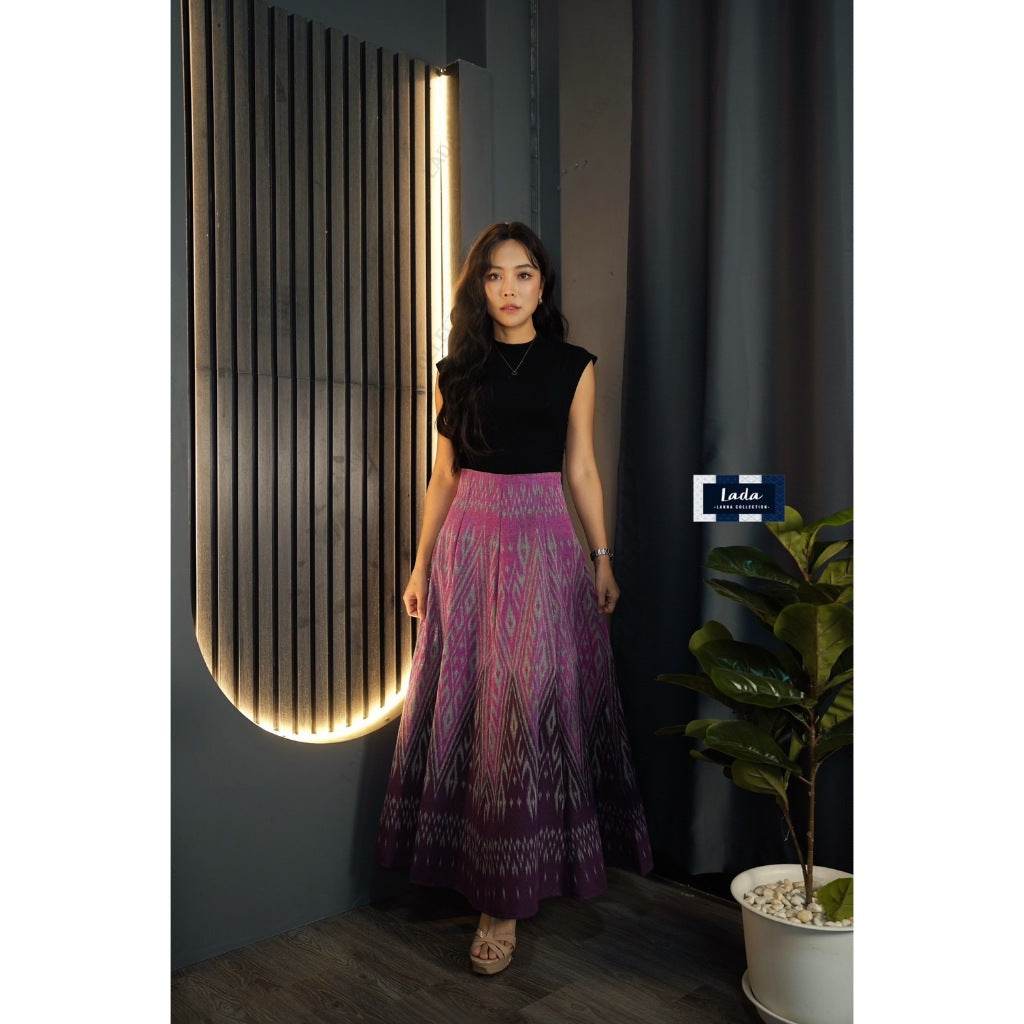 Two-Tone 8-Piece Cotton Pleated Skirt – High-Waisted Printed Outfit | 38” Length in Waist 26–32” for Women One-Sake.com น้ำตาล / L น้ำตาล / S น้ำตาล / M น้ำตาล / S-น้ำตาล / M-น้ำตาล / L-น้ำตาล / XL-ม่วง / S-ม่วง / M-ม่วง / L-ม่วง / XL-น้ำเงิน / S-น้ำเงิน / M-น้ำเงิน / L-น้ำเงิน / XL-