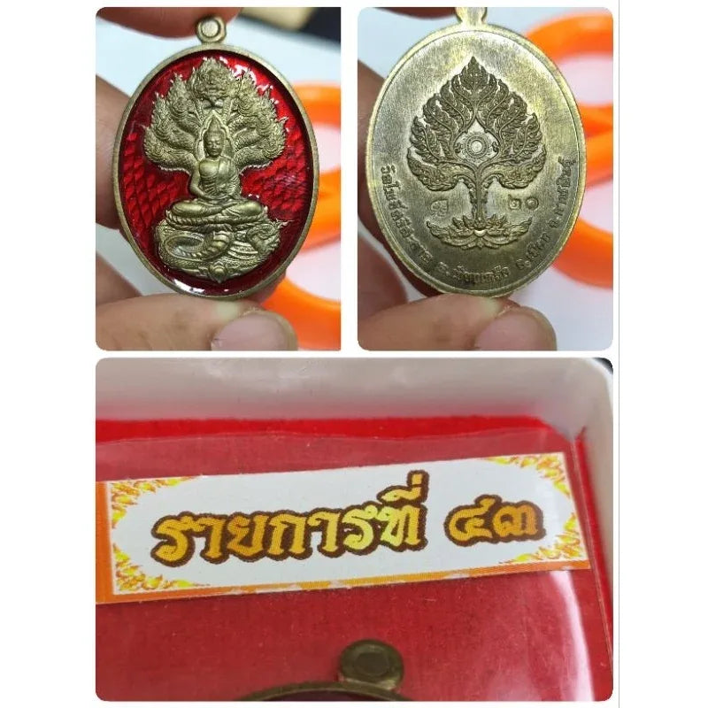 Unlock Supreme Wealth with Nak Prok Wealth Medal Blessed by Luang Pu Sila 20ชน.ยาแดง