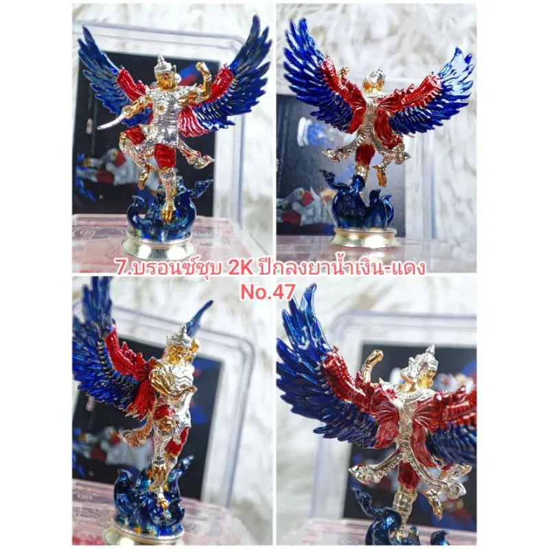 🦅 "Phaya Suban" Garuda of Wealth: Supreme Authority Amulet by LP Kao (Wat Mai Phadung Khet) – Crush Debt & Rise to Power 7K plated blue wings.