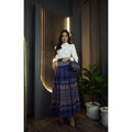New White Shirt & 8-Piece Praewa Checkered Skirt Set - Traditional Thai Cotton Outfit with Care Tips