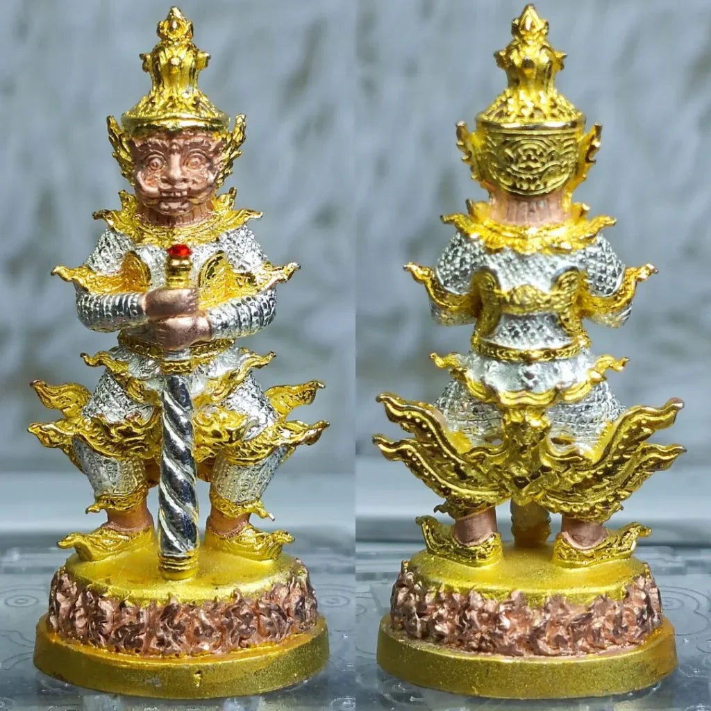 ✨ Supreme Treasure Vault Thao Wessuwan – Wealth & Protection Guardian Deity Amulet by Luang Pu Saen (Wat Ban Nong Jik, Sisaket 2018, Double Consecration)