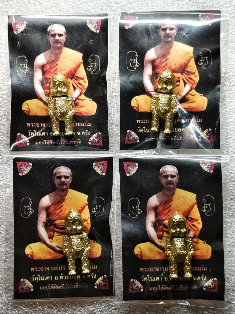 ✨ Sacred Hun Payont "The Relaxed King Tiger" Edition: Ancient Mystical Metal Soul-Bound Guardian (3.2 cm) by Phra Arjan Prasut (Wat Nai Tao, Trang) – The Legendary 9-in-1 Sentinel for Effortless Wealth, Fortune, and Divine Protection
