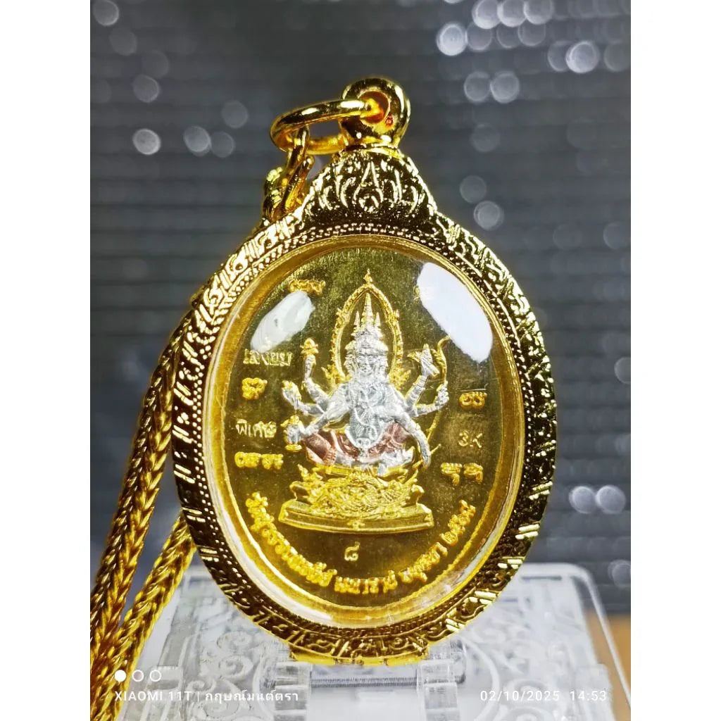🌅 "Lord Buddha Above Fate" Gold Amulet: 2025 Edition by Luang Pu Sangiam (Wat Suwan Chedi) – with Italian Gold Casing & 24" Necklace – Conquer Destiny & Wealth