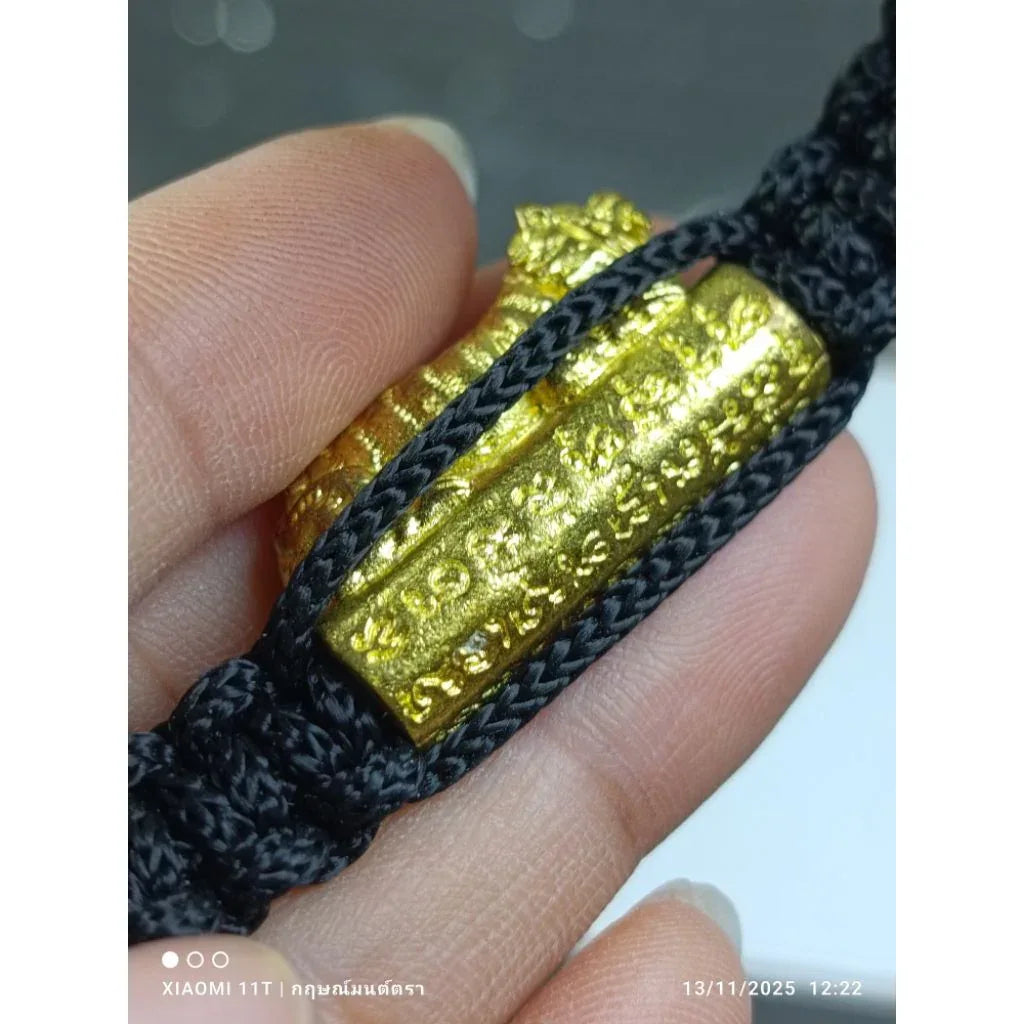 🐯 The Roar of Dominance: Takrut "Big Single Tiger" Wristband (Year 2016) - Luang Phor Pern, Wat Bang Phra