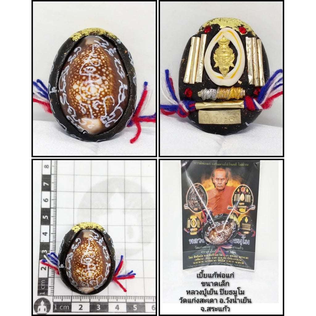 ✨ The Immortal Bia Gae Hermit Sovereign: 2026 Masterpiece Edition by Luang Pu Yen, Wat Kaeng Sadao – Authentic Thai Sacred Cowrie Talisman for Total Protection, Negative Energy Shield, and Karma Reversal ✨ Small