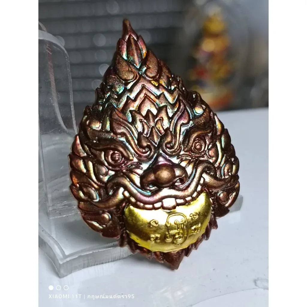 🌑🌈 Celestial Fortune: The Rahu Rainbow-Satta Wealth Talisman – Sacred Eclipse Mask Edition (Limited 399 Pcs) by Luang Pho Rak