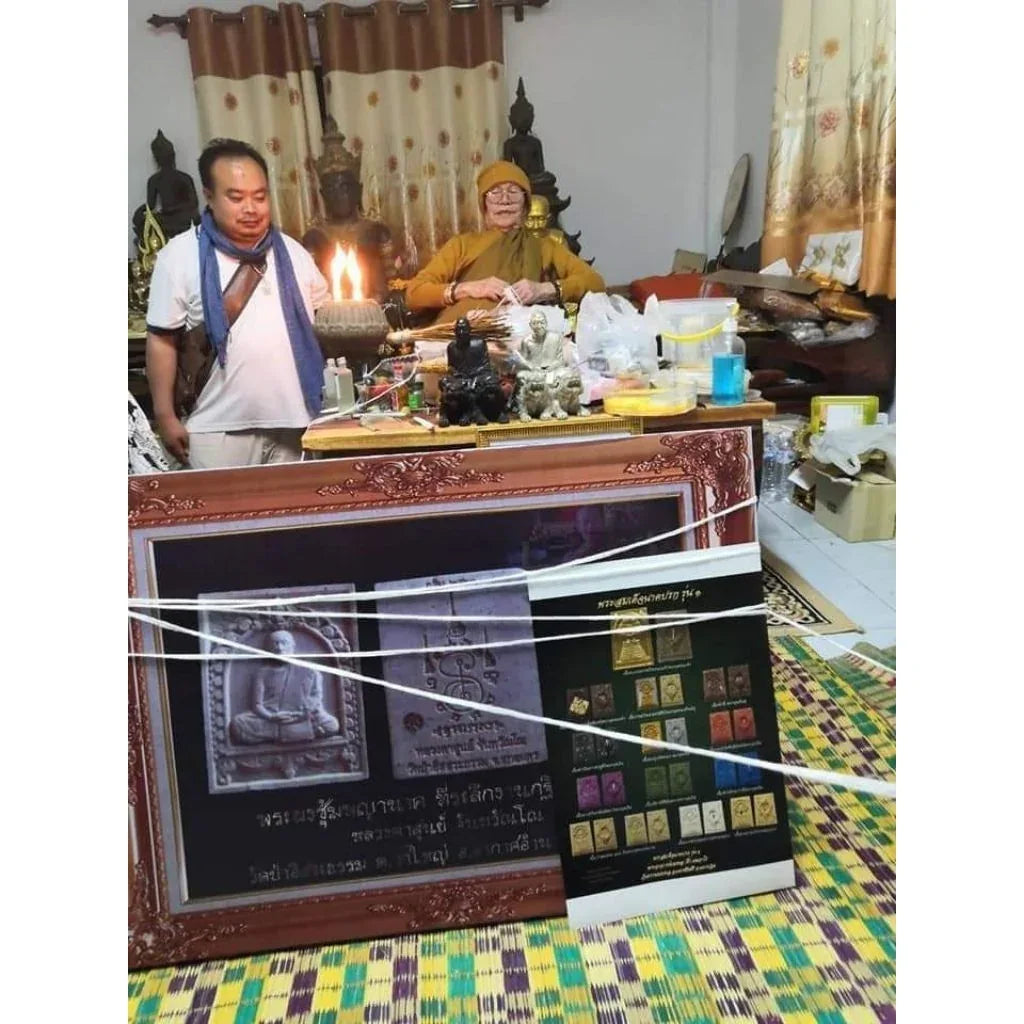 🕉️ Phra Khun Paen "Fulfill Wishes" Amulet: White Holy Powder & Gems with Copper Takrut – Blessed by Luang Ta Sun, Wat Pa Issara Tham (2020 Edition)