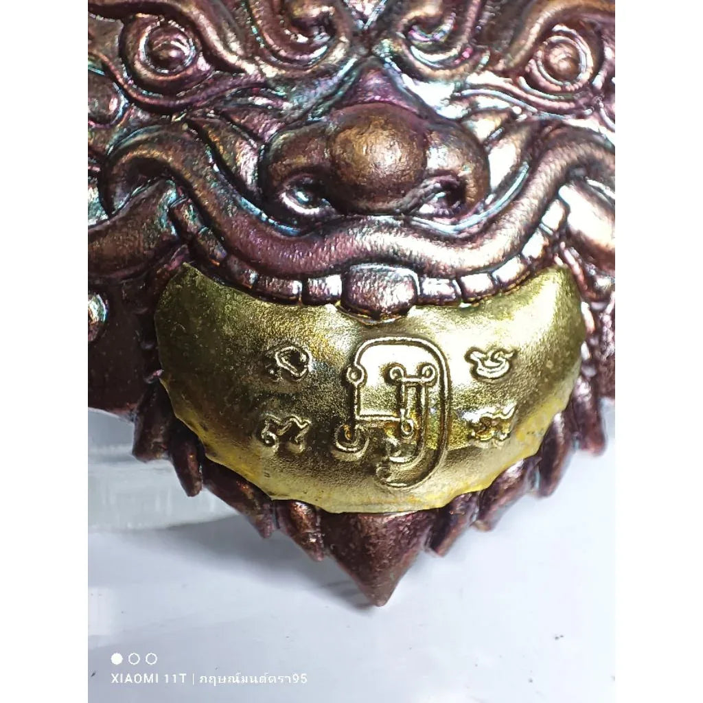🌑🌈 Celestial Fortune: The Rahu Rainbow-Satta Wealth Talisman – Sacred Eclipse Mask Edition (Limited 399 Pcs) by Luang Pho Rak