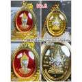 🌅 "Lord Buddha Above Fate" Gold Amulet: 2025 Edition by Luang Pu Sangiam (Wat Suwan Chedi) – with Italian Gold Casing & 24" Necklace – Conquer Destiny & Wealth 3K red background