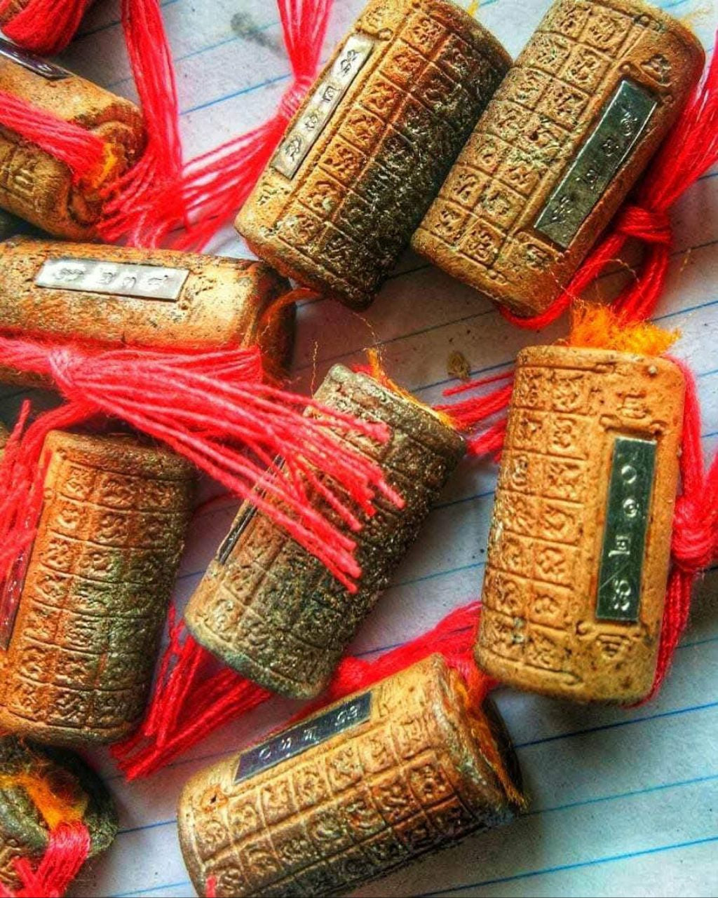 ✨ Sarika Love Enchantment Takrut – Luang Pu Sak Samahito 8 Buddha Lords Fired Clay Amulet for Irresistible Charm & Attraction 🕊️