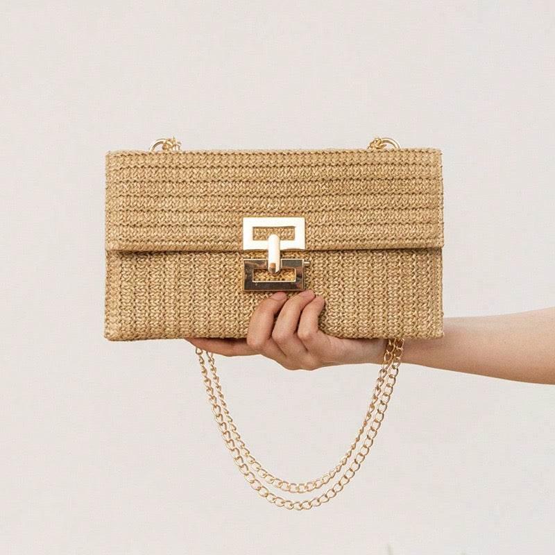 European & American Style Woven Shoulder Bag for Women - Handmade Cotton Rope Tote | Phone & Makeup Friendly - 35cm x 38cm with 28cm Strap
