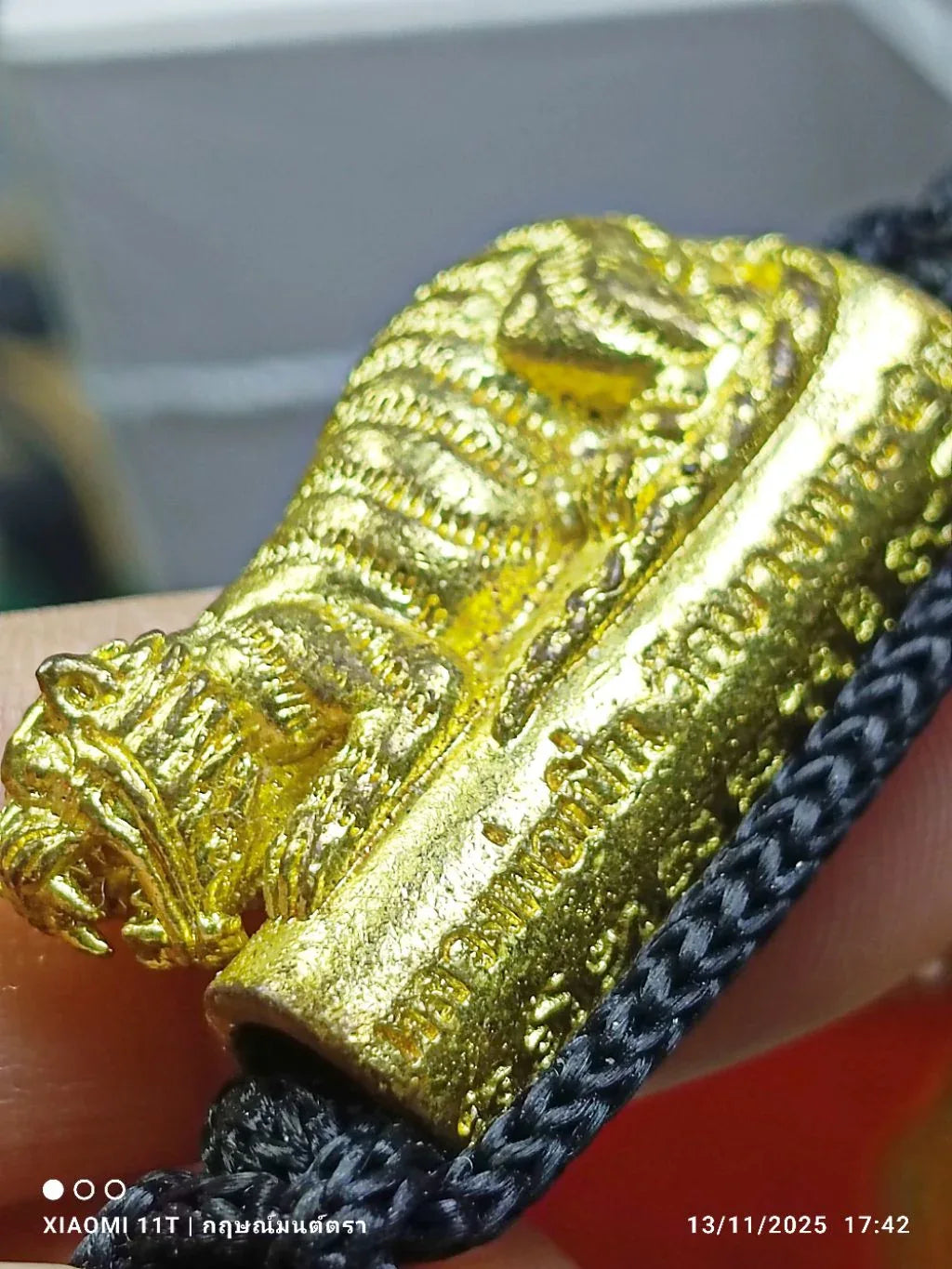 🐯 The Roar of Dominance: Takrut "Big Single Tiger" Wristband (Year 2016) - Luang Phor Pern, Wat Bang Phra