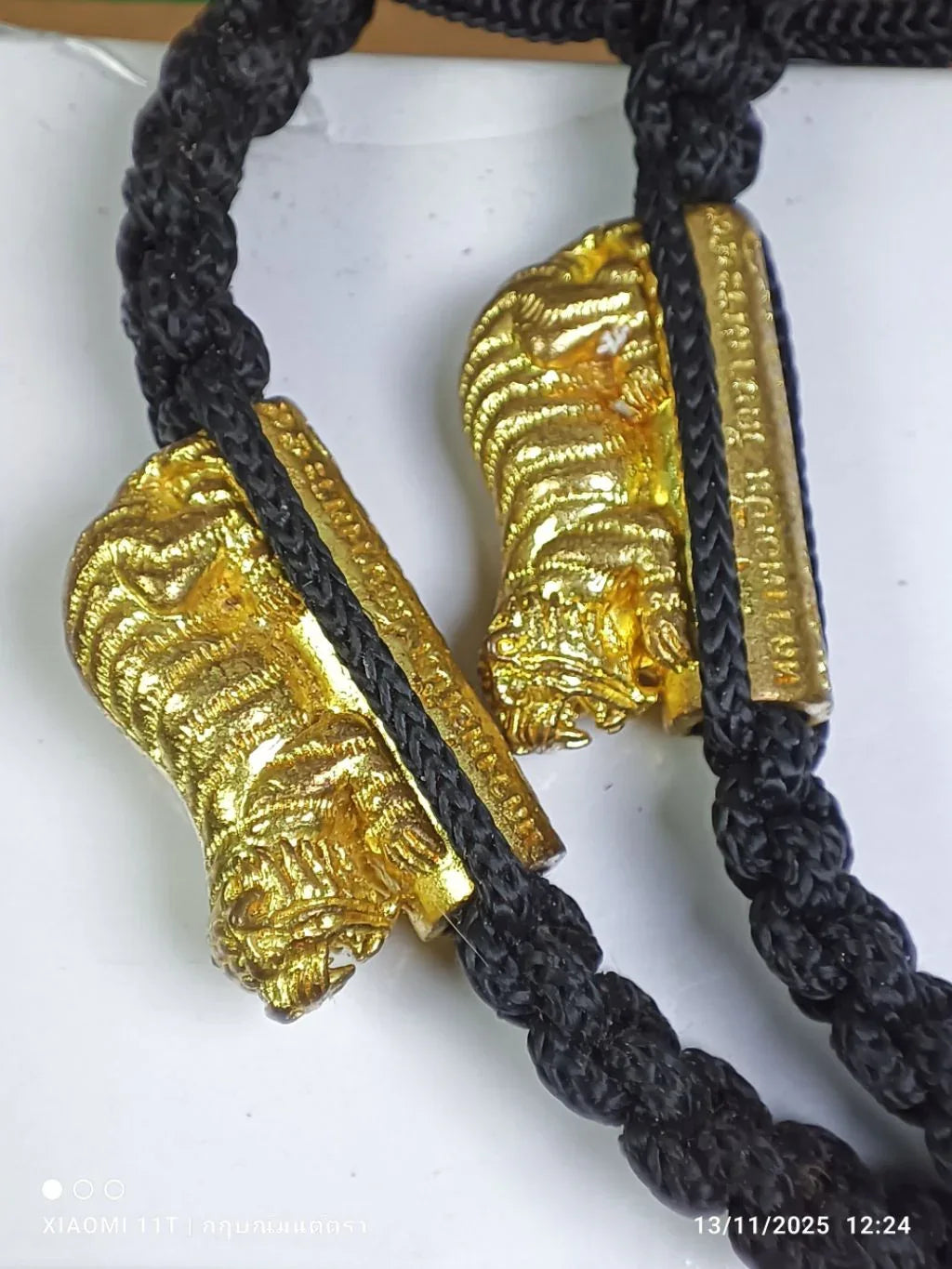 🐯 The Roar of Dominance: Takrut "Big Single Tiger" Wristband (Year 2016) - Luang Phor Pern, Wat Bang Phra