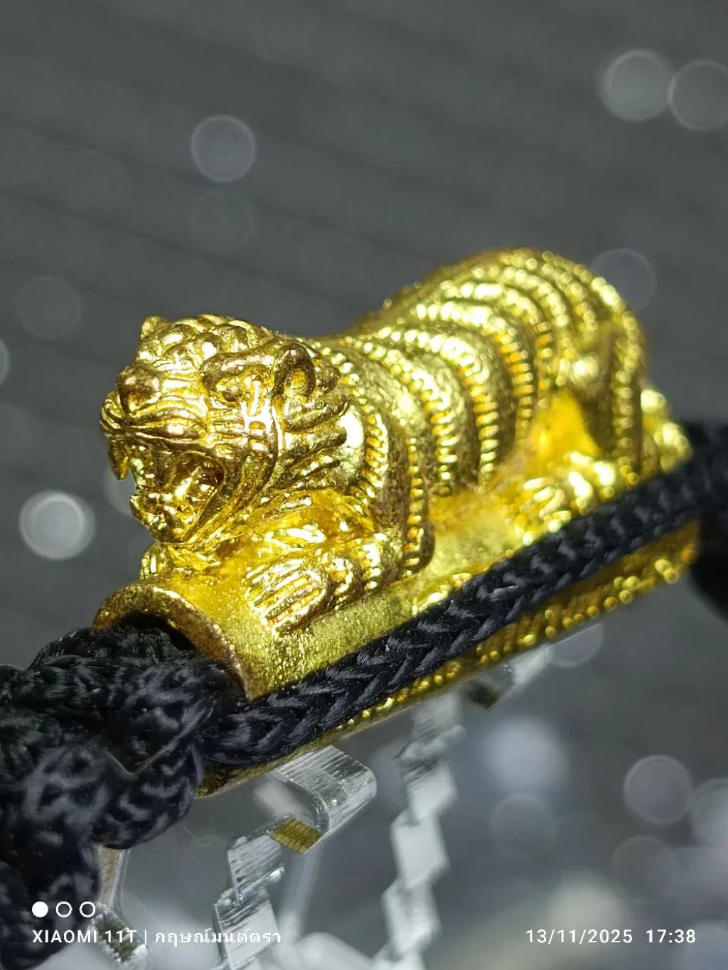 🐯 The Roar of Dominance: Takrut "Big Single Tiger" Wristband (Year 2016) - Luang Phor Pern, Wat Bang Phra