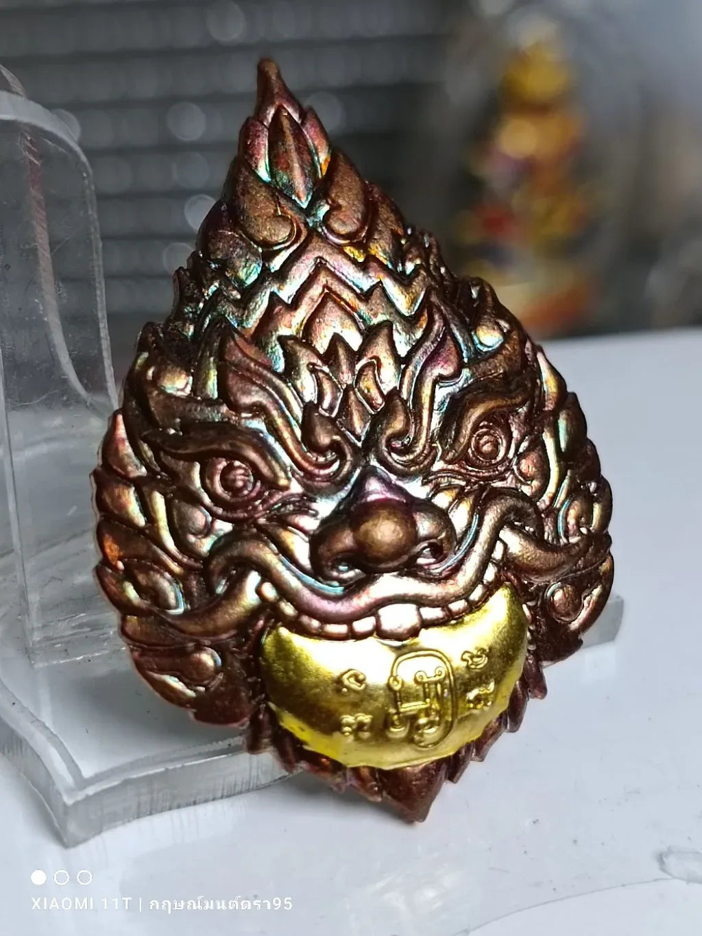 🌑🌈 Celestial Fortune: The Rahu Rainbow-Satta Wealth Talisman – Sacred Eclipse Mask Edition (Limited 399 Pcs) by Luang Pho Rak