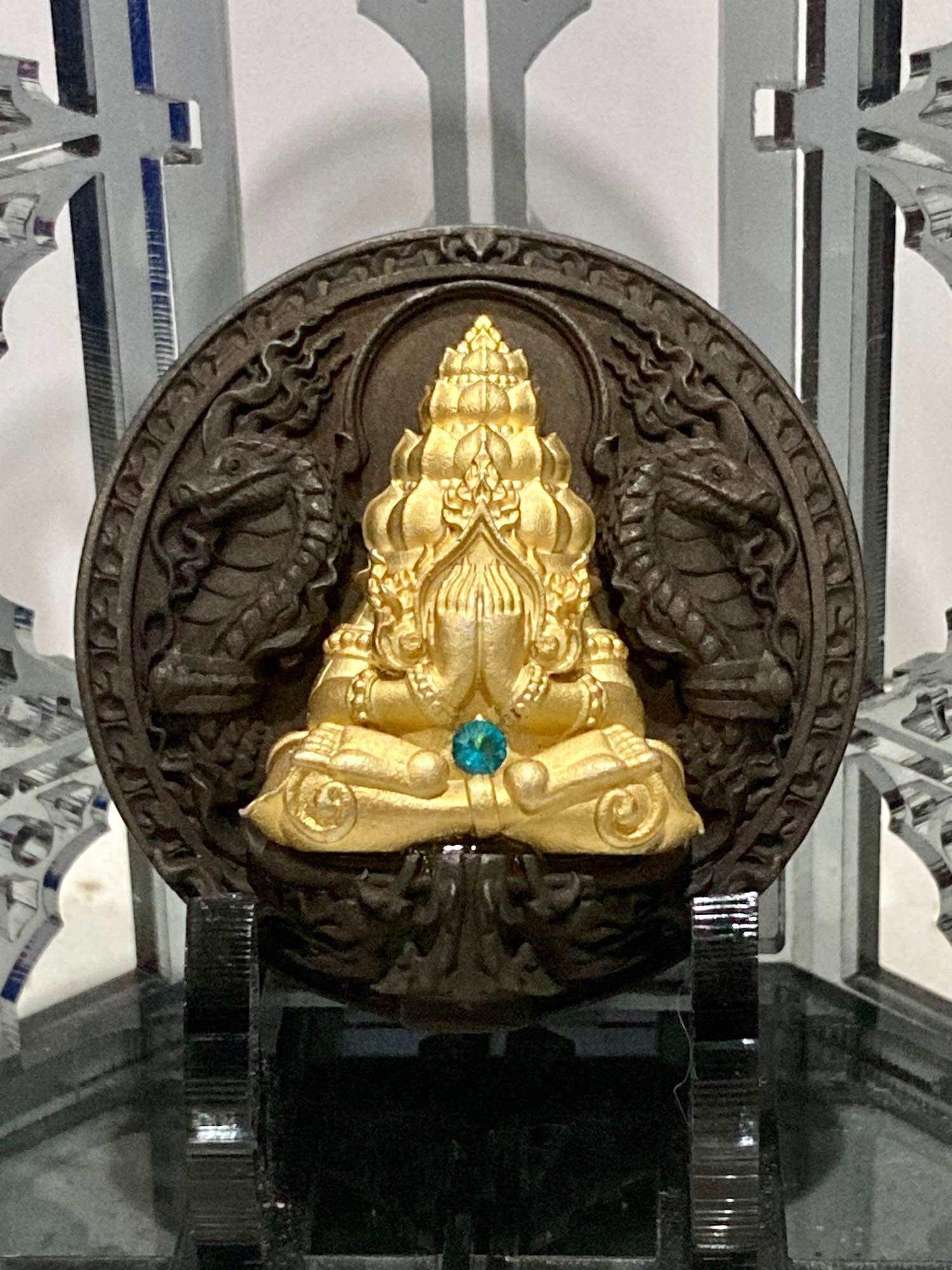 Thai Amulet for Wealth and Protection - Phang Phra Kan Two-Piece Set