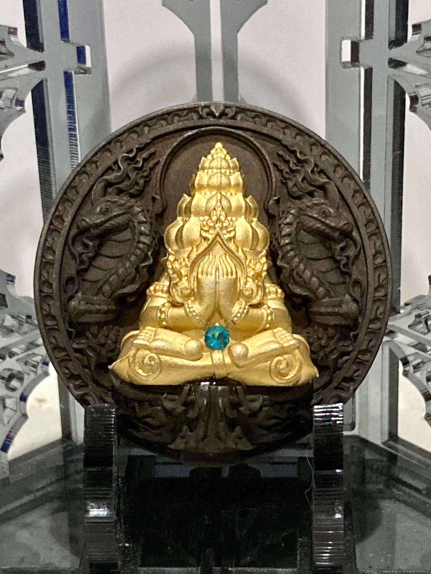 Thai Amulet for Wealth and Protection - Phang Phra Kan Two-Piece Set