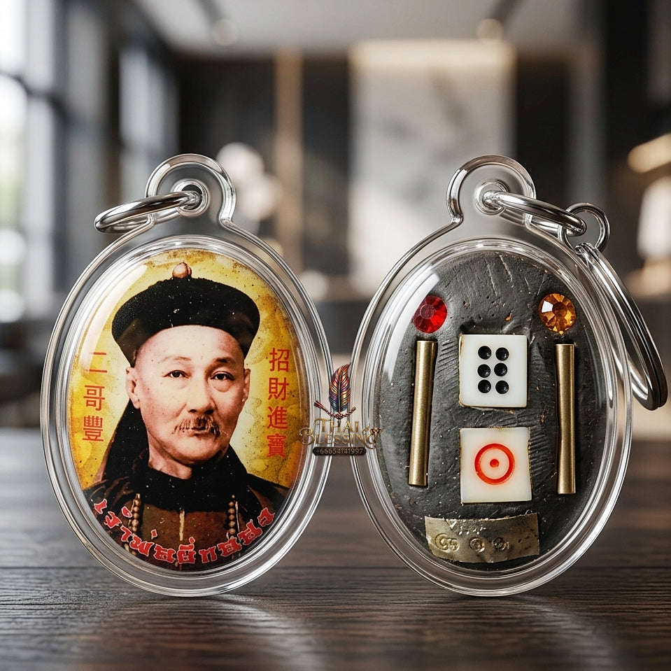 Thai Amulet Gambling Luck, Lottery Win & Wealth Attraction Chao Pho Yi Go Hong Locket Edition Luang Pu Leng Wat Nong Kae Samakkhi Tham Thai Blessing Co By RURUECHA