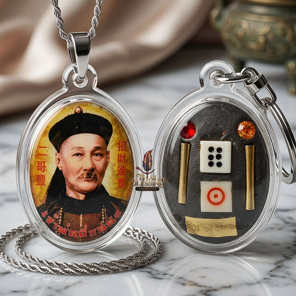 Thai Amulet Gambling Luck, Lottery Win & Wealth Attraction Chao Pho Yi Go Hong Locket Edition Luang Pu Leng Wat Nong Kae Samakkhi Tham Thai Blessing Co By RURUECHA