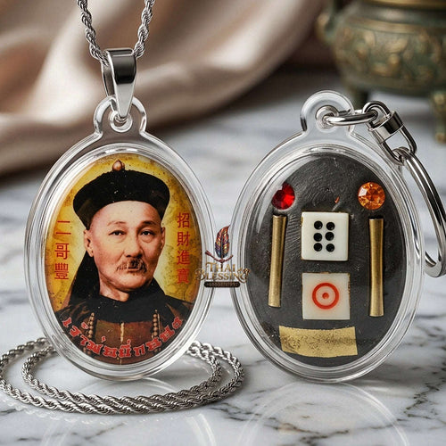 Thai Amulet Gambling Luck, Lottery Win & Wealth Attraction Chao Pho Yi Go Hong Locket Edition Luang Pu Leng Wat Nong Kae Samakkhi Tham Thai Blessing Co By RURUECHA