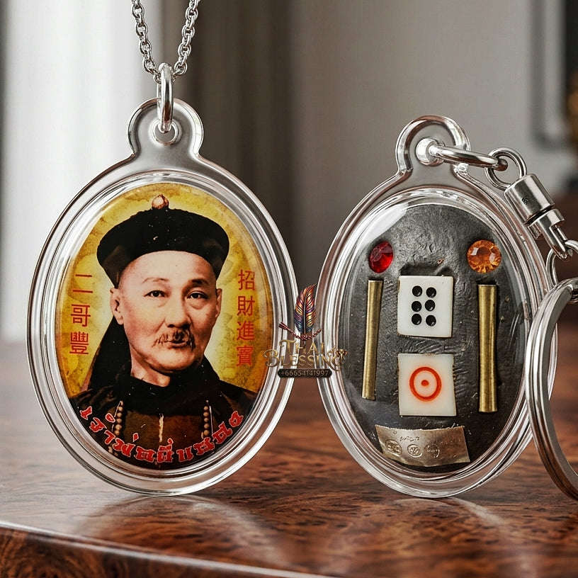 Thai Amulet Gambling Luck, Lottery Win & Wealth Attraction Chao Pho Yi Go Hong Locket Edition Luang Pu Leng Wat Nong Kae Samakkhi Tham Thai Blessing Co By RURUECHA