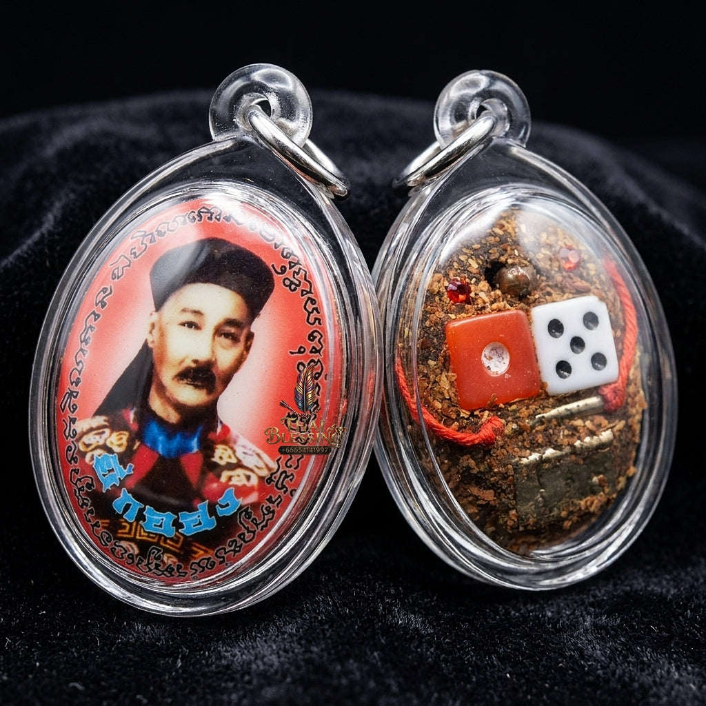Thai Amulet Gambling Luck, Lottery Win & Wealth Attraction Chao Pho Yi Go Hong Locket Edition Luang Pu Yen Wat Kaeng Sadao Thai Blessing Co By RURUECHA