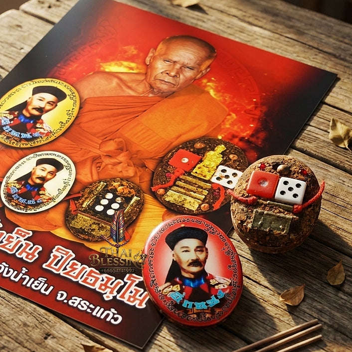 Thai Amulet Gambling Luck, Lottery Win & Wealth Attraction Chao Pho Yi Go Hong Locket Edition Luang Pu Yen Wat Kaeng Sadao Thai Blessing Co By RURUECHA