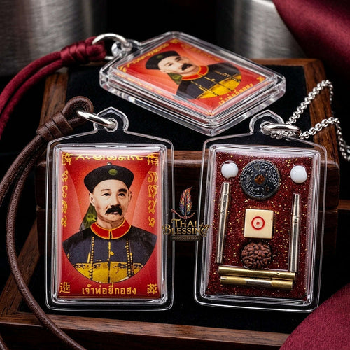Thai Amulet Gambling Luck, Lottery Win & Wealth Attraction Chao Pho Yi Go Hong Waterproof Locket Edition Ajarn Cho Thep Sarika Thai Blessing Co By RURUECHA