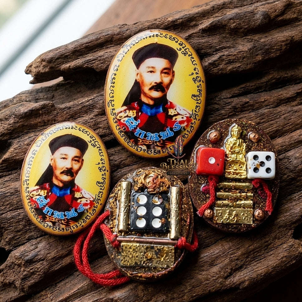 Thai Amulet Gambling Luck, Lottery Win & Wealth Attraction Masterpiece Chao Pho Yi Go Hong Locket Edition Luang Pu Yen Wat Kaeng Sadao Thai Blessing Co By RURUECHA