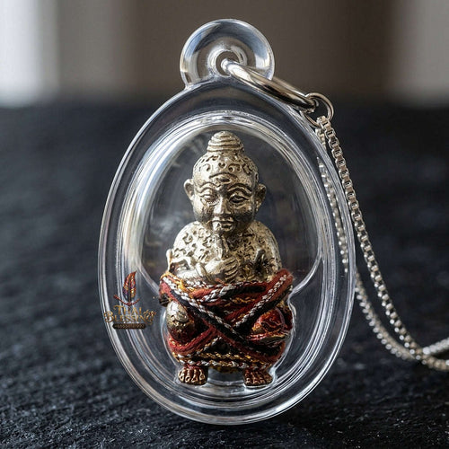 Thai Amulet Kuman Thong Wealth & Prosperity Kuman Thong Dut Rok Riak Sap Luang Pu Kham Sang Samnak Song Nong Hoi Kao Thai Blessing Co By RURUECHA