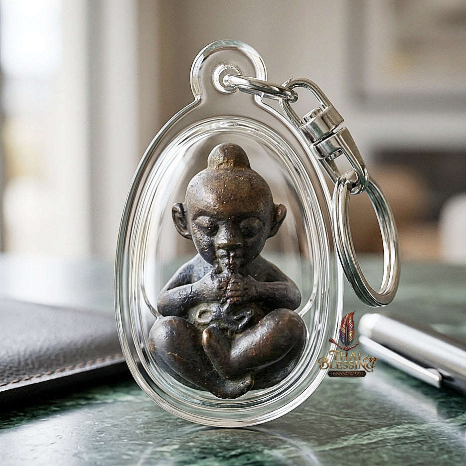 Thai Amulet Kuman Thong Wealth & Protection Kuman Thong Rap Sap Khanong Rit Necromantic Metal Luang Pho Koy Wat Khao Din Tai Thai Blessing Co By RURUECHA