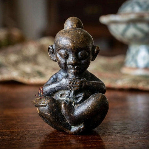 Thai Amulet Kuman Thong Wealth & Protection Kuman Thong Rap Sap Khanong Rit Necromantic Metal Luang Pho Koy Wat Khao Din Tai Thai Blessing Co By RURUECHA