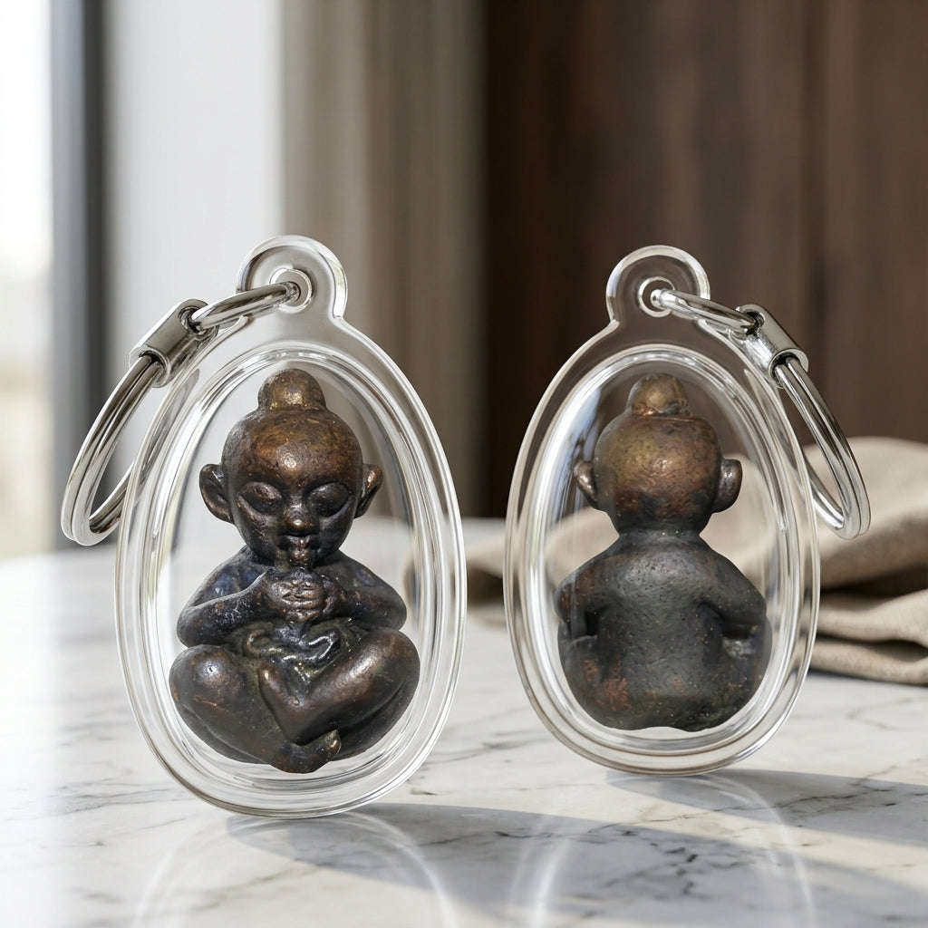Thai Amulet Kuman Thong Wealth & Protection Kuman Thong Rap Sap Khanong Rit Necromantic Metal Luang Pho Koy Wat Khao Din Tai Thai Blessing Co By RURUECHA