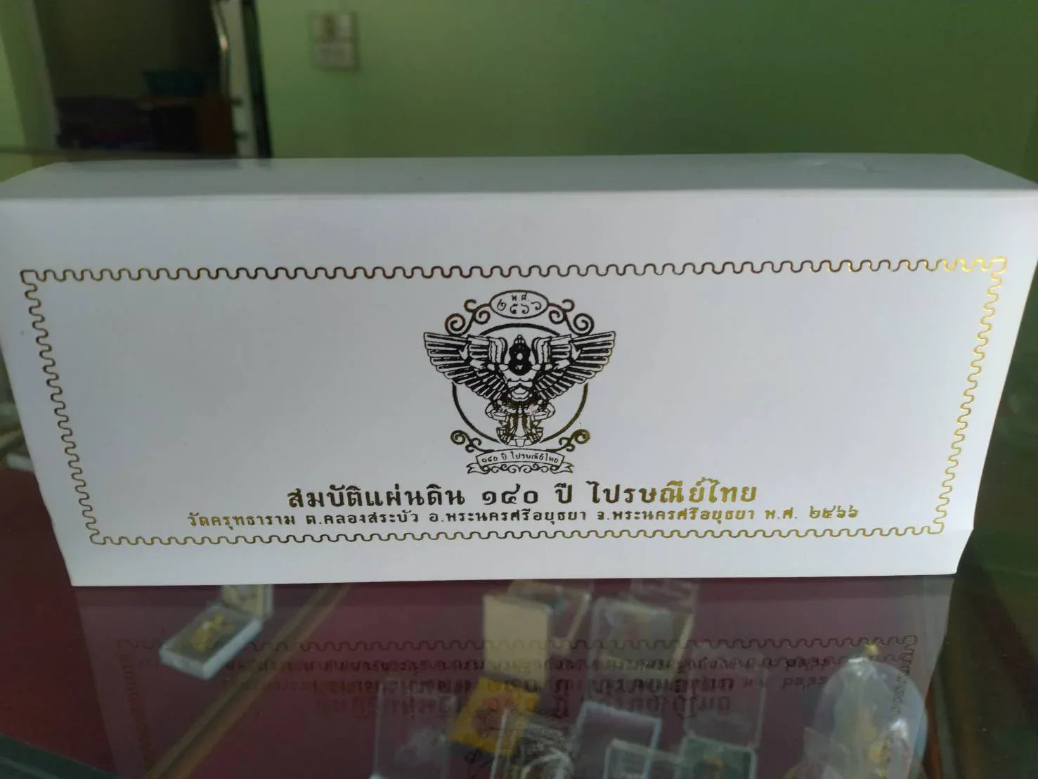 Thai Garuda Amulet Set - 140th Anniversary Collector’s Set (3 Pieces) in Silver, Gold & Rose Gold-Plated Alloy | Wat Kruttharam, Ayutthaya