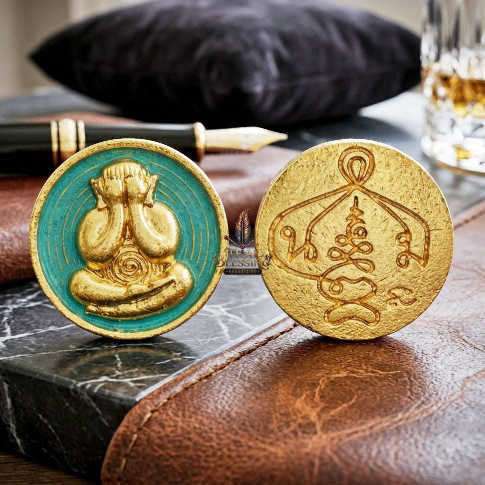 Thai Amulet Maha Lap & Kaa Khaay Ultimate Wealth-Attraction Curio — 2022 Sovereign Phra Pidta Met Kradum Ajarn Plian Hathayanont Thai Blessing Co By RURUECHA