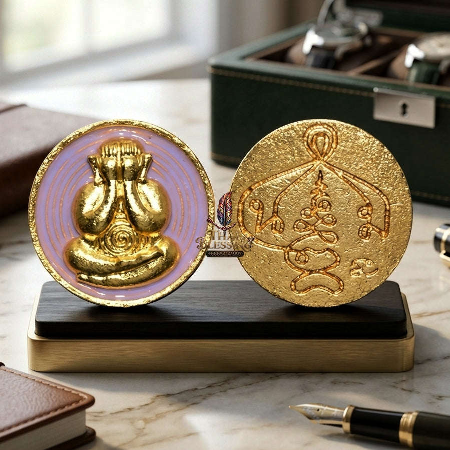 Thai Amulet Maha Lap & Kaa Khaay Ultimate Wealth-Attraction Curio — 2022 Sovereign Phra Pidta Met Kradum Ajarn Plian Hathayanont Thai Blessing Co By RURUECHA
