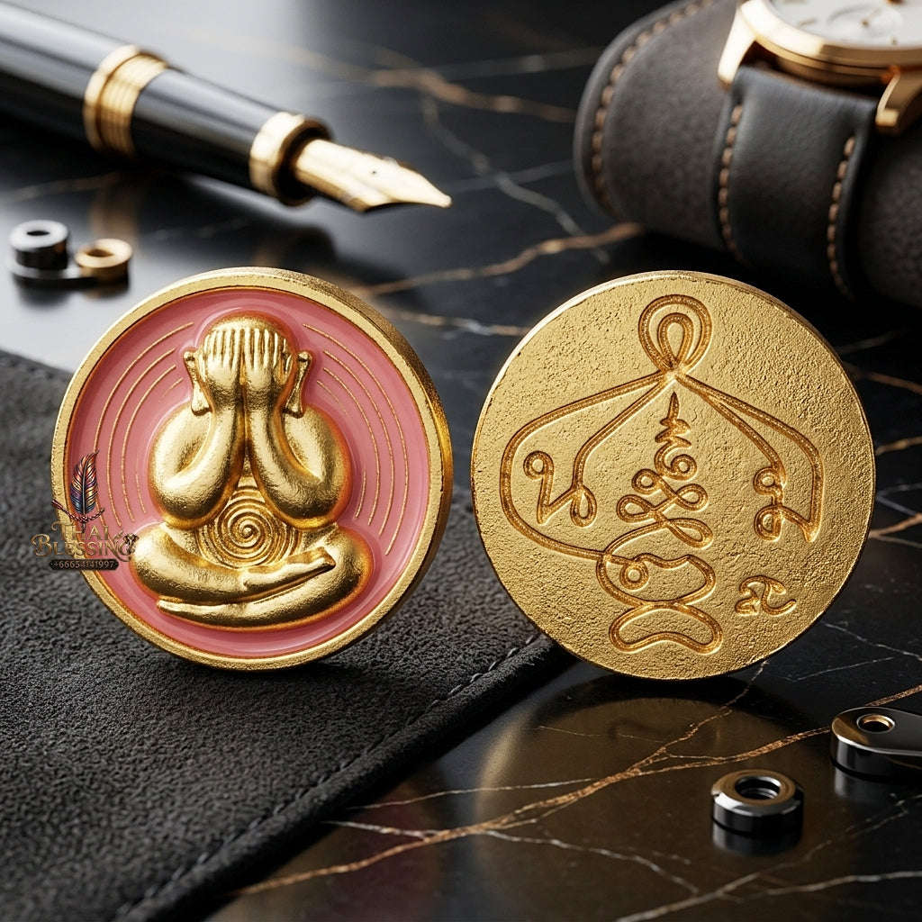 Thai Amulet Maha Lap & Kaa Khaay Ultimate Wealth-Attraction Curio — 2022 Sovereign Phra Pidta Met Kradum Ajarn Plian Hathayanont Thai Blessing Co By RURUECHA