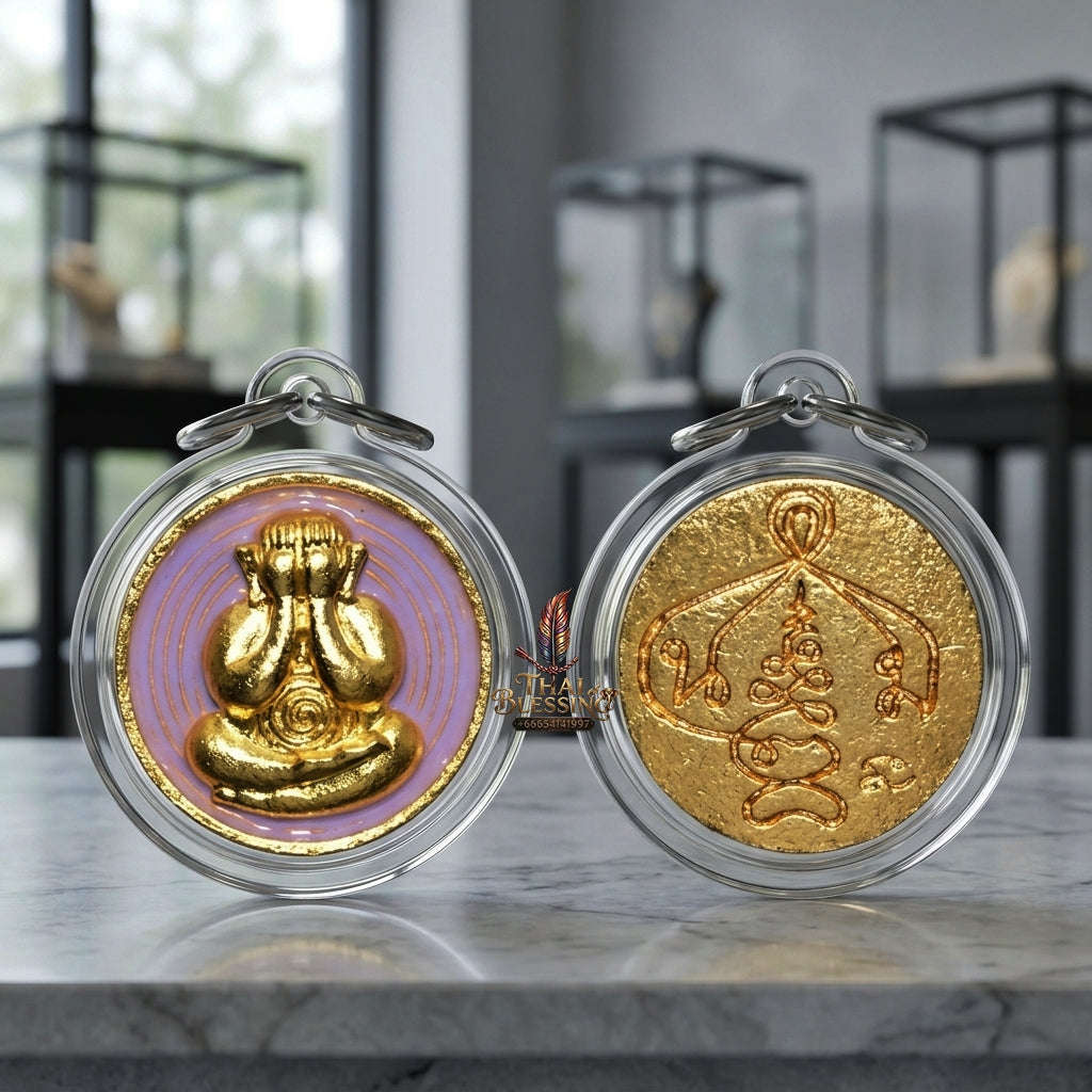 Thai Amulet Maha Lap & Kaa Khaay Ultimate Wealth-Attraction Curio — 2022 Sovereign Phra Pidta Met Kradum Ajarn Plian Hathayanont Thai Blessing Co By RURUECHA