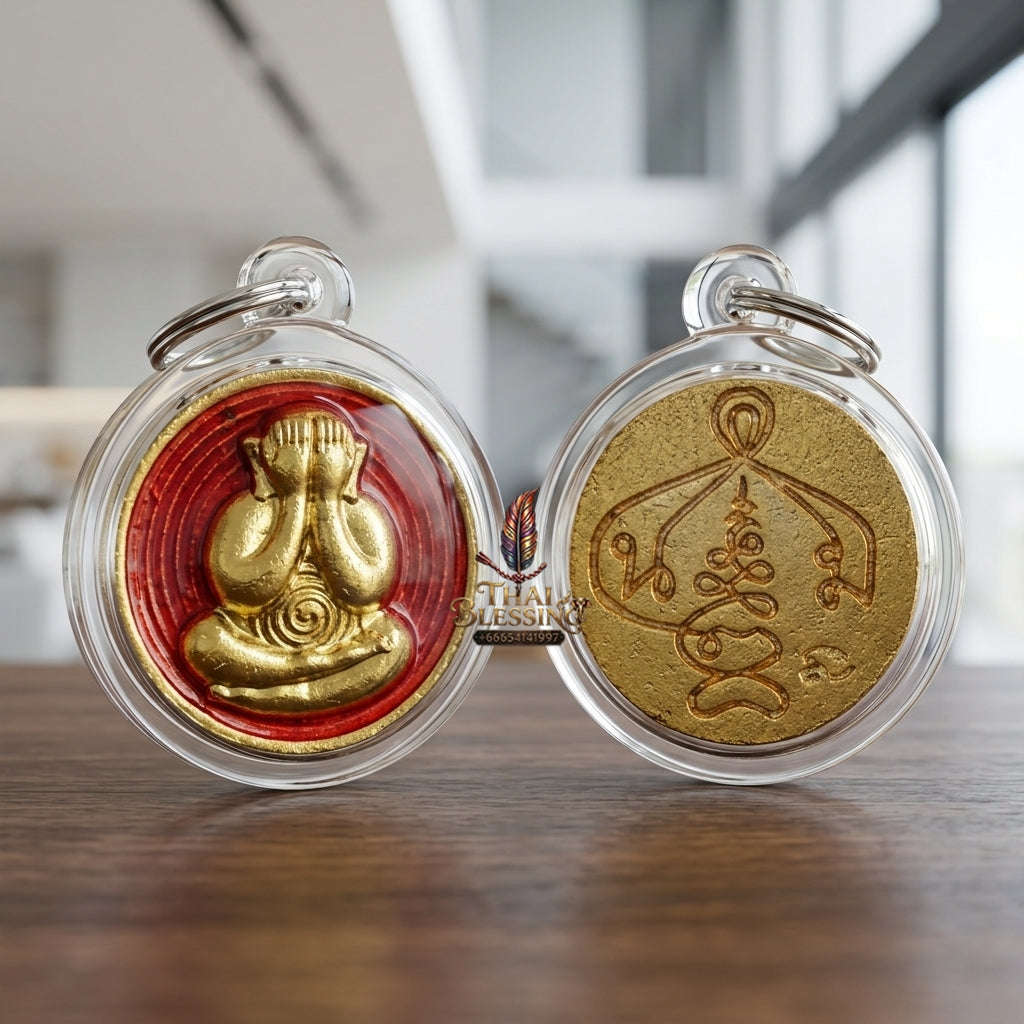 Thai Amulet Maha Lap & Kaa Khaay Ultimate Wealth-Attraction Curio — 2022 Sovereign Phra Pidta Met Kradum Ajarn Plian Hathayanont Thai Blessing Co By RURUECHA