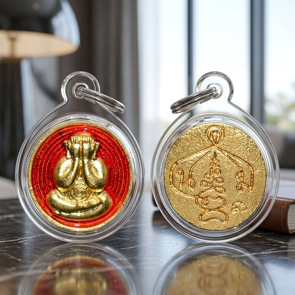 Thai Amulet Maha Lap & Kaa Khaay Ultimate Wealth-Attraction Curio — 2022 Sovereign Phra Pidta Met Kradum Ajarn Plian Hathayanont Thai Blessing Co By RURUECHA