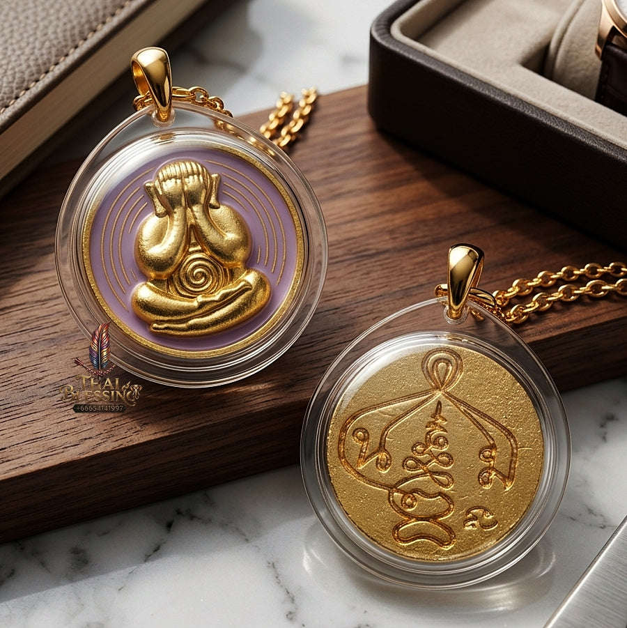 Thai Amulet Maha Lap & Kaa Khaay Ultimate Wealth-Attraction Curio — 2022 Sovereign Phra Pidta Met Kradum Ajarn Plian Hathayanont Thai Blessing Co By RURUECHA
