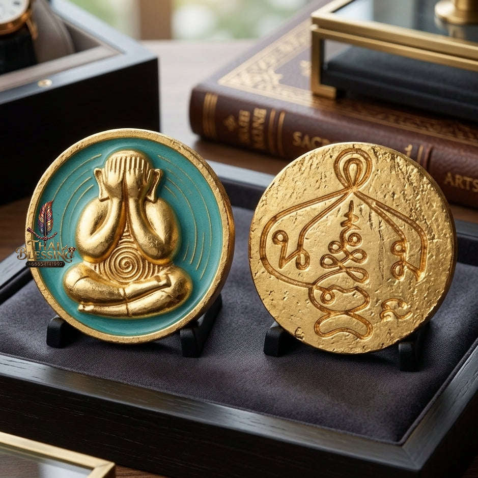Thai Amulet Maha Lap & Kaa Khaay Ultimate Wealth-Attraction Curio — 2022 Sovereign Phra Pidta Met Kradum Ajarn Plian Hathayanont Thai Blessing Co By RURUECHA