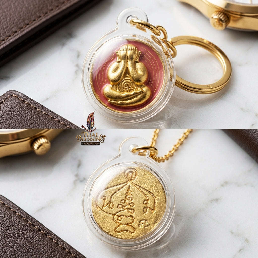 Thai Amulet Maha Lap & Kaa Khaay Ultimate Wealth-Attraction Curio — 2022 Sovereign Phra Pidta Met Kradum Ajarn Plian Hathayanont Thai Blessing Co By RURUECHA