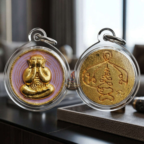 Thai Amulet Maha Lap & Kaa Khaay Ultimate Wealth-Attraction Curio — 2022 Sovereign Phra Pidta Met Kradum Ajarn Plian Hathayanont Thai Blessing Co By RURUECHA