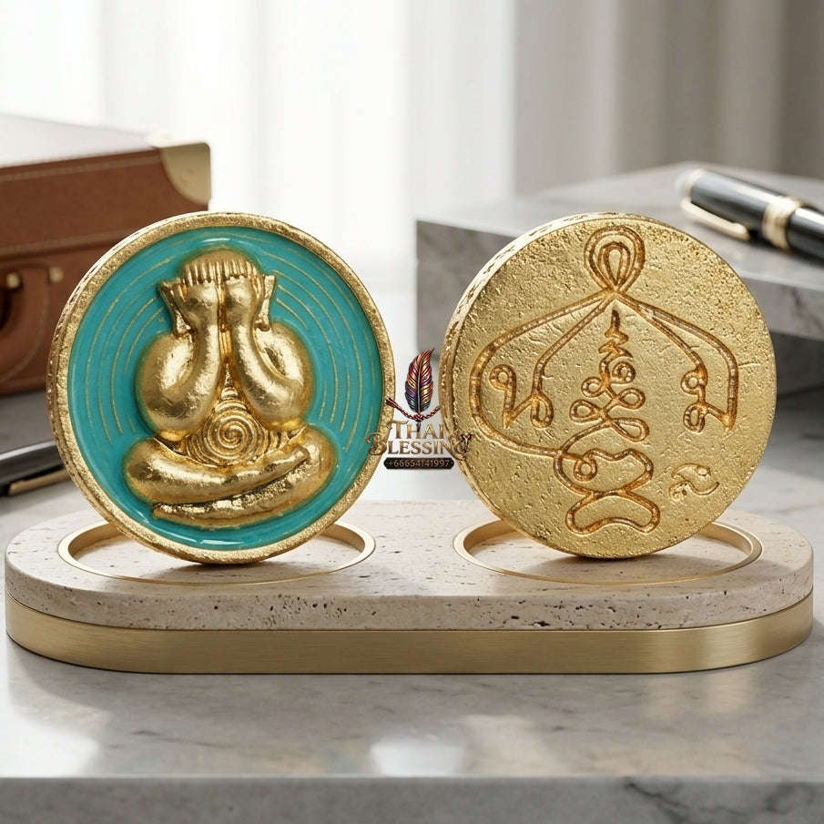Thai Amulet Maha Lap & Kaa Khaay Ultimate Wealth-Attraction Curio — 2022 Sovereign Phra Pidta Met Kradum Ajarn Plian Hathayanont Thai Blessing Co By RURUECHA
